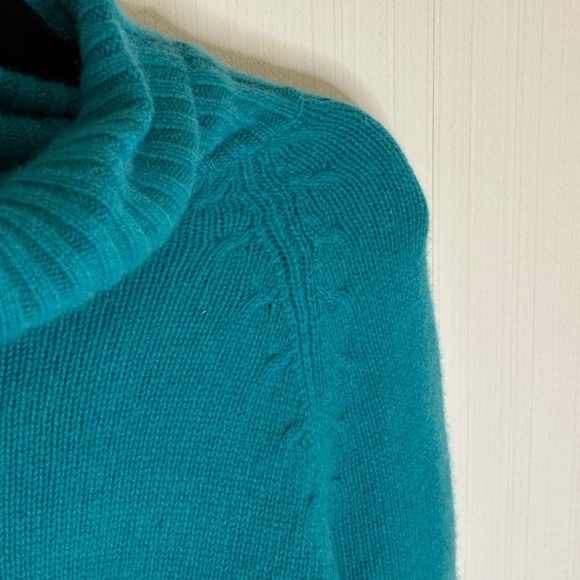 Kenar 100% Cashmere Sweater Aqua Blue Sz Medium - Picture 6 of 9